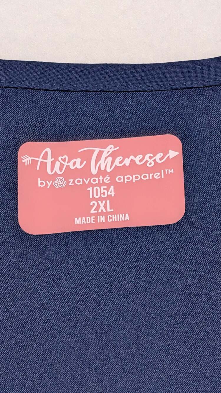 Ava Therese by Zavaté Apparel 1054 V-Neck  2xl Scrub Top - Picture 5 of 7